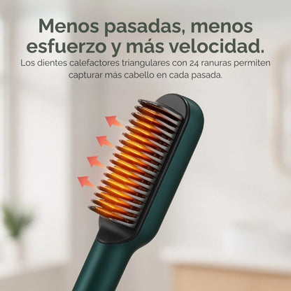 Shinny® | Cepillo Alisador Profesional + Reparación Capilar Maca & Colágeno