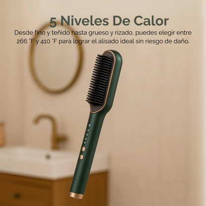 Shinny® | Cepillo Alisador Profesional + Reparación Capilar Maca & Colágeno