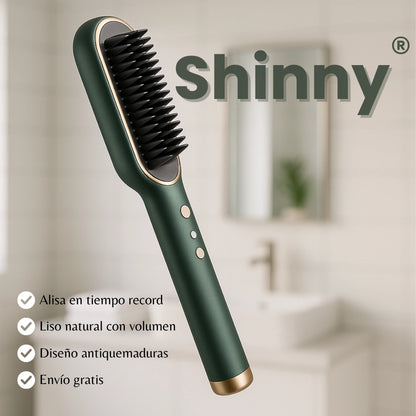 Shinny® | Cepillo Alisador Profesional + Reparación Capilar Maca & Colágeno